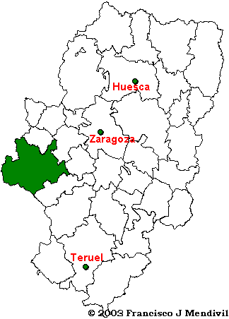 Mapa situazion Comunidad de Calatayud