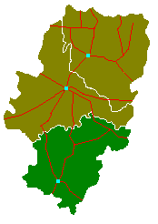 Mapa Situació municipi Alcala de la Selva dins Aragó