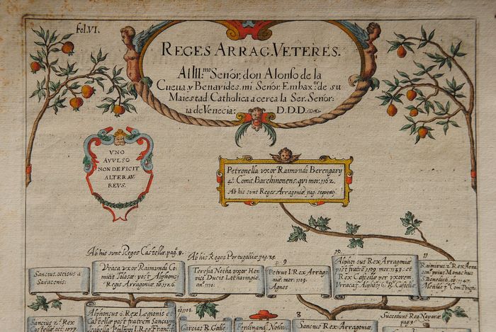1612 Reges Arrag. Veteres. Antiguos reyes de Aragón. Cabecera del Documento, hasta Petronila