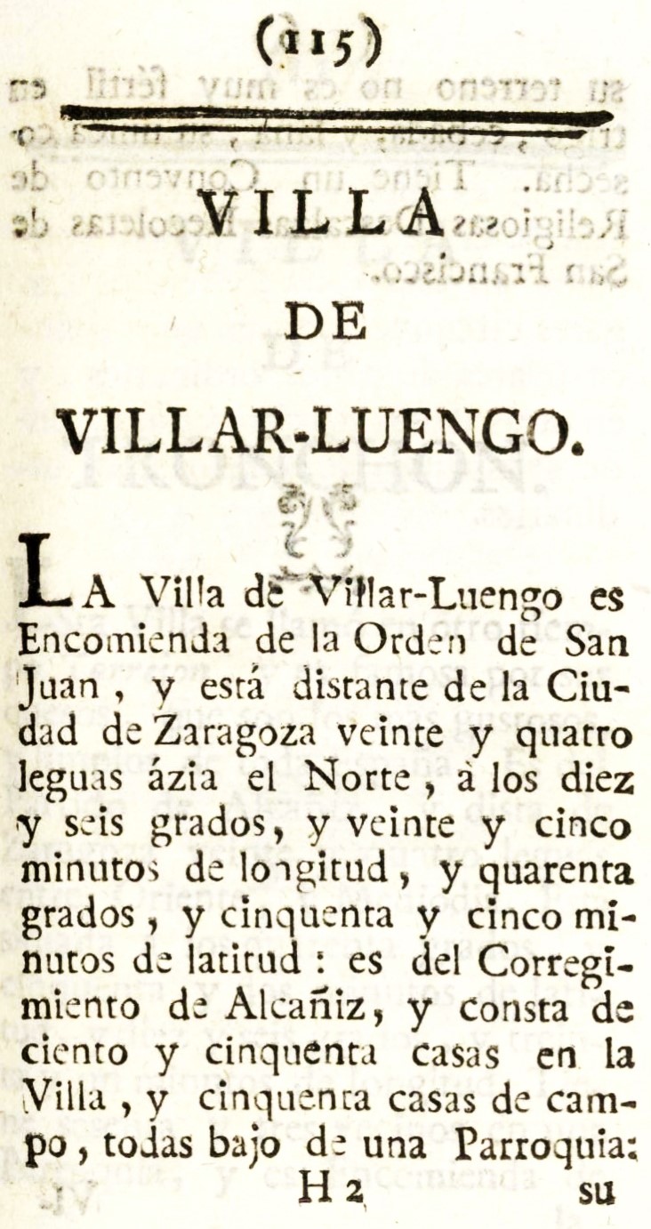 1779 Atlante Español, tomo 3, Aragón 115 1779. Atlante Español, tomo 3, Aragón. 115