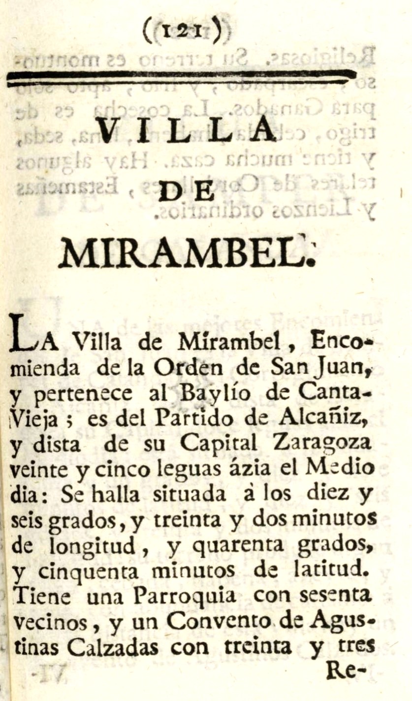 1779 Atlante Español, tomo 3, Aragón 121 1779. Atlante Español, tomo 3, Aragón. 121