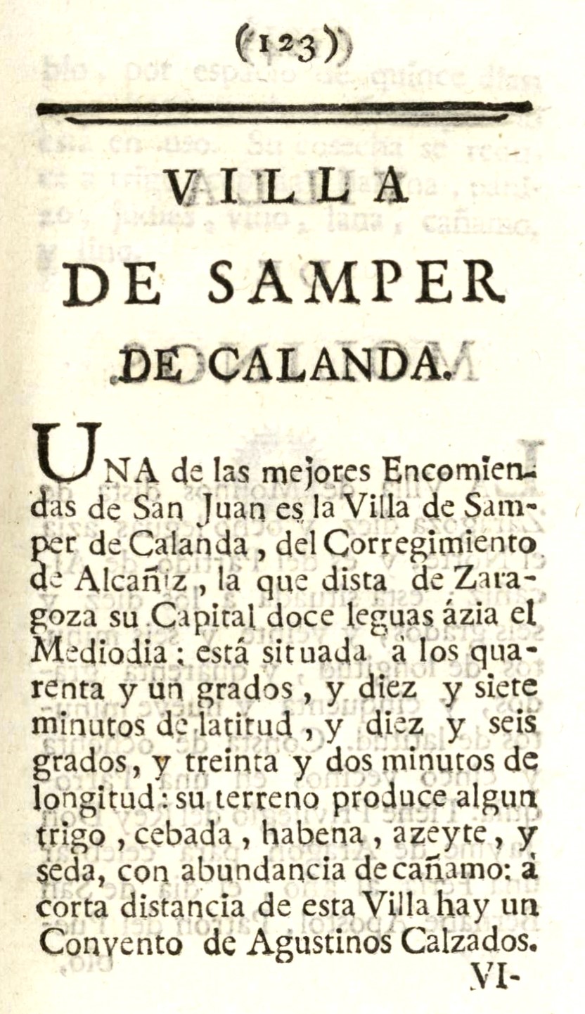 1779 Atlante Español, tomo 3, Aragón 123 1779. Atlante Español, tomo 3, Aragón. 123