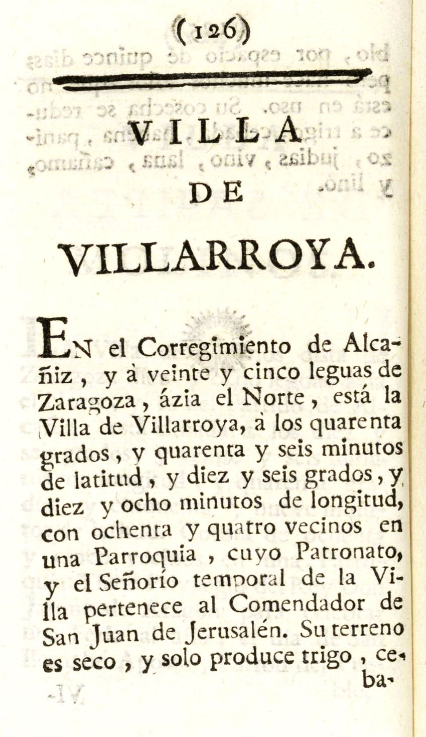 1779 Atlante Español, tomo 3, Aragón 126 1779. Atlante Español, tomo 3, Aragón. 126