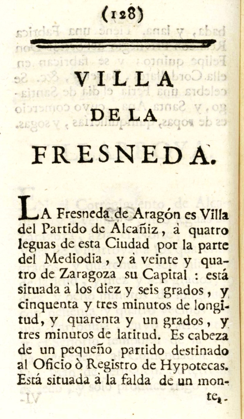 1779. Atlante Español, tomo 3, Aragón. 128