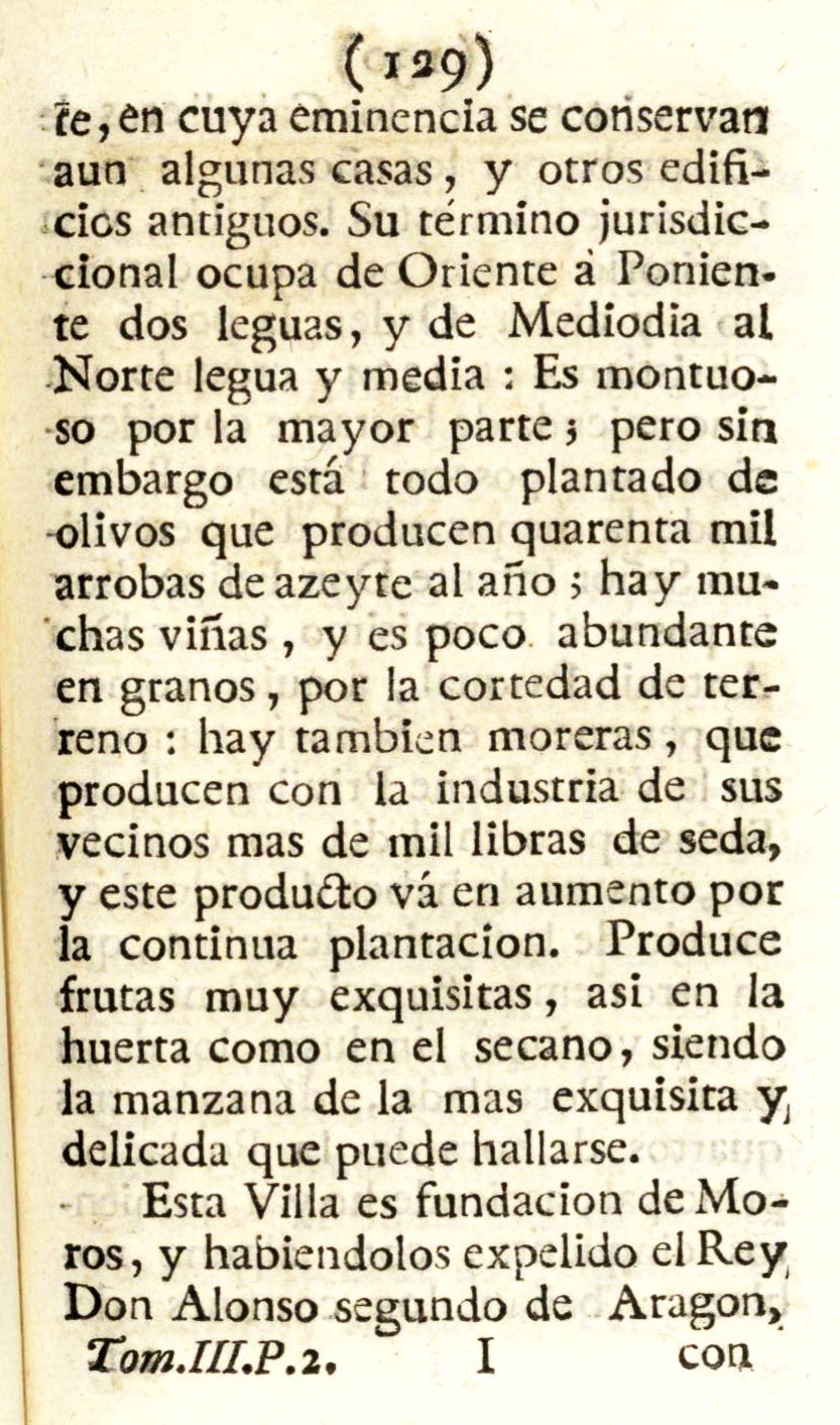 1779 Atlante Español, tomo 3, Aragón 129 1779. Atlante Español, tomo 3, Aragón. 129