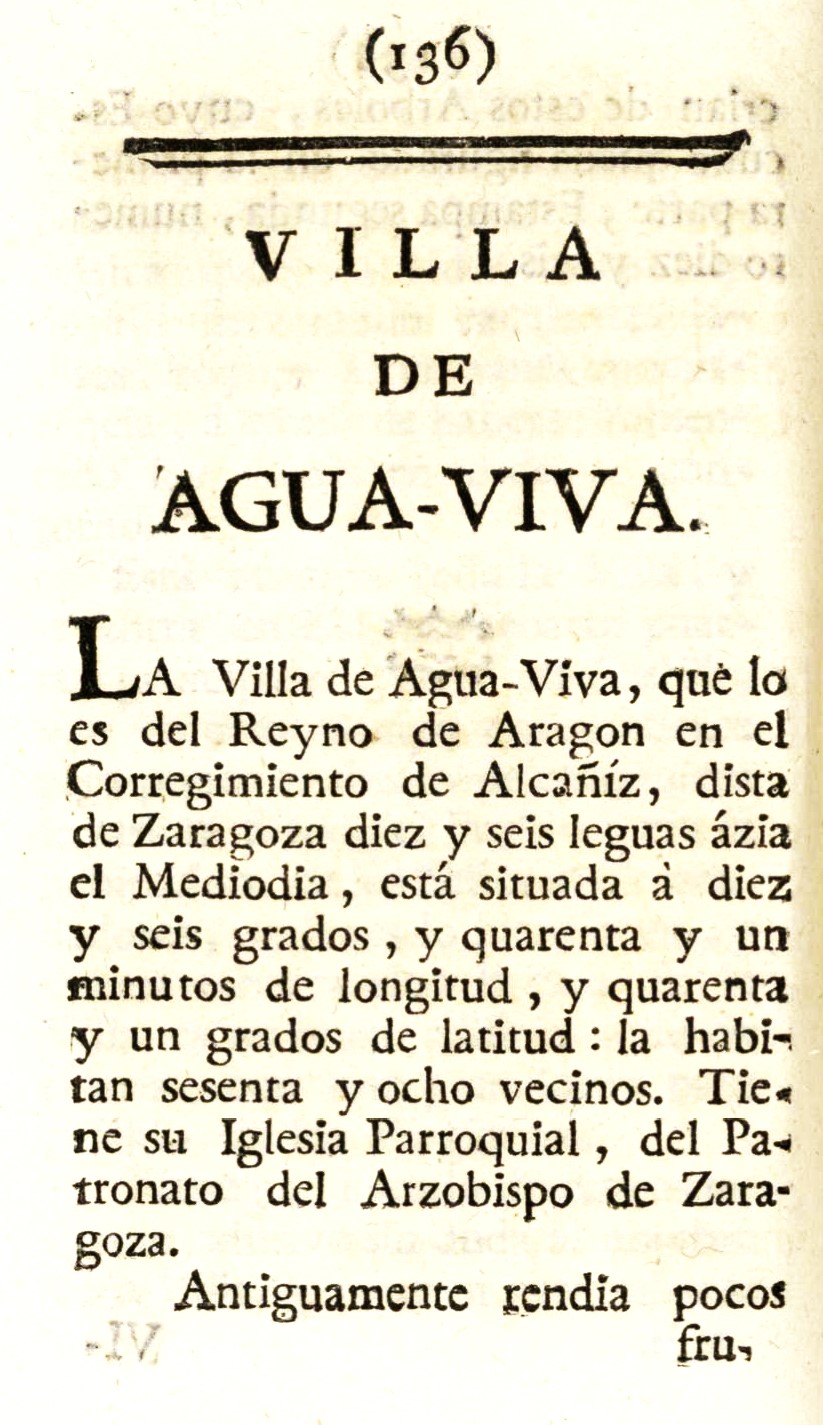 1779 Atlante Español, tomo 3, Aragón 136 1779. Atlante Español, tomo 3, Aragón. 136