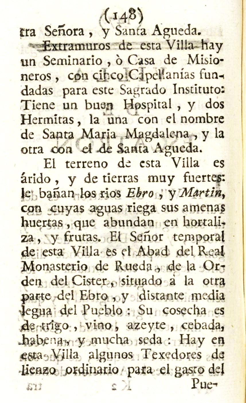 1779 Atlante Español, tomo 3, Aragón 148 1779. Atlante Español, tomo 3, Aragón. 148
