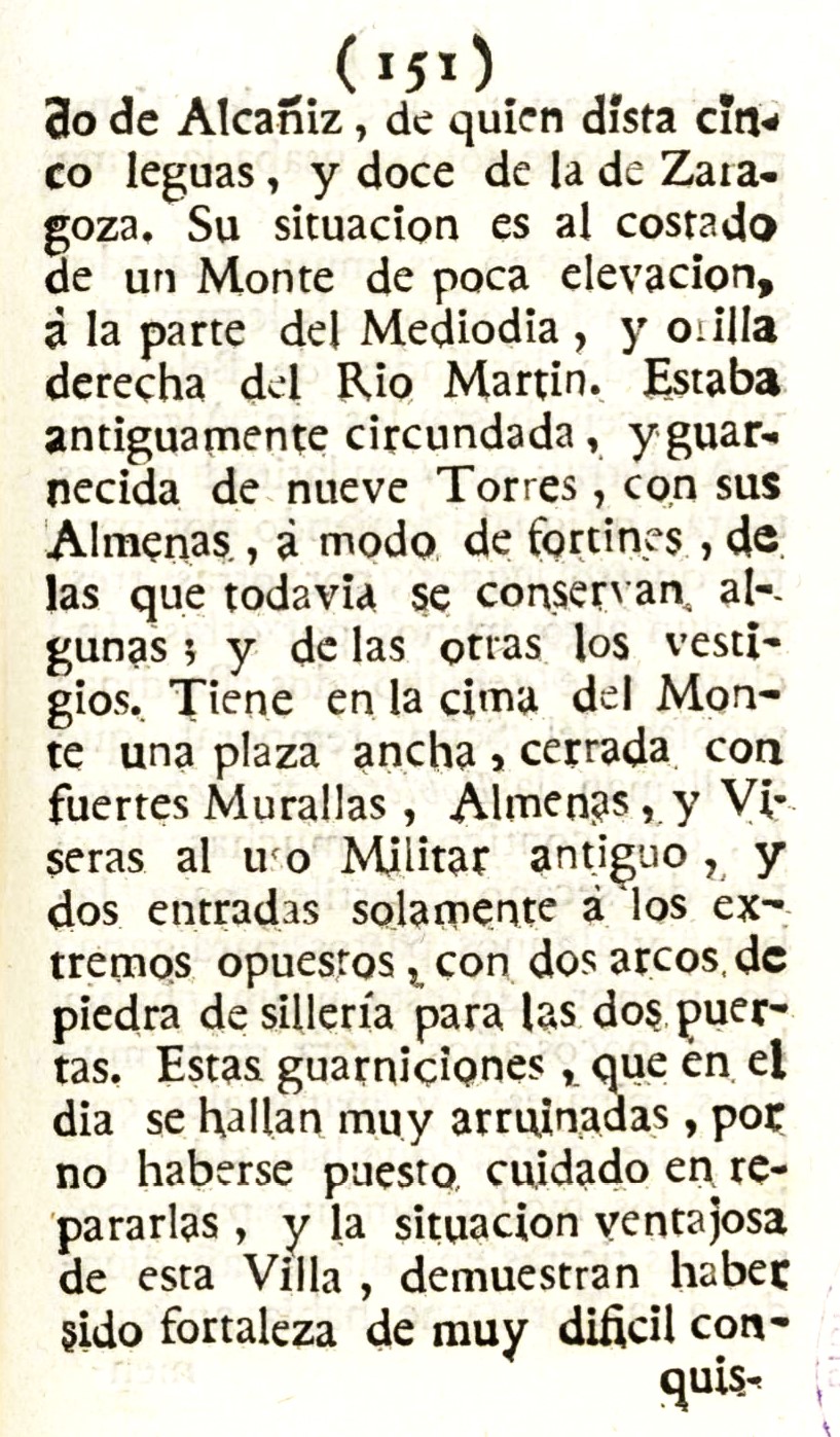 1779 Atlante Español, tomo 3, Aragón 151 1779. Atlante Español, tomo 3, Aragón. 151