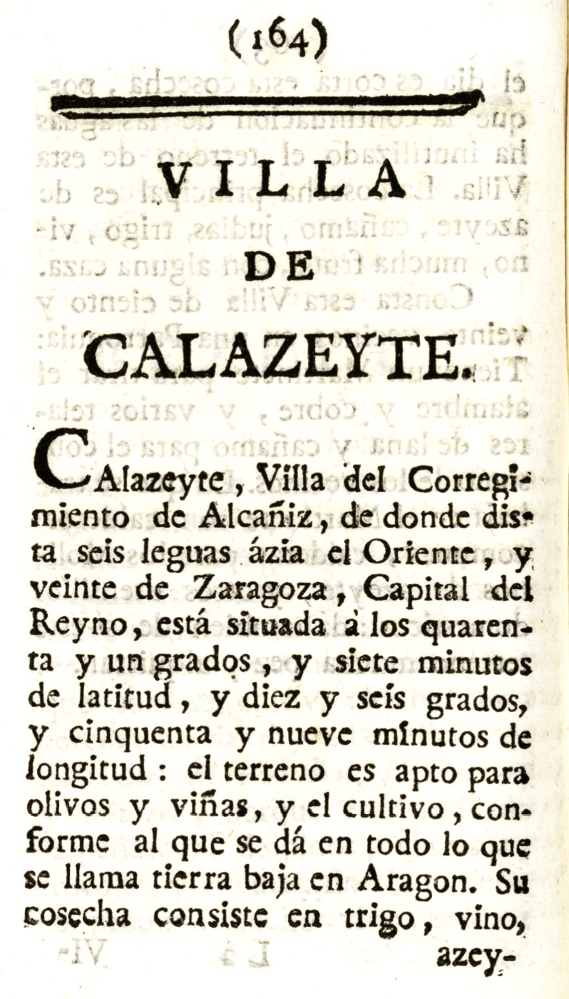 1779. Atlante Español, tomo 3, Aragón. 164