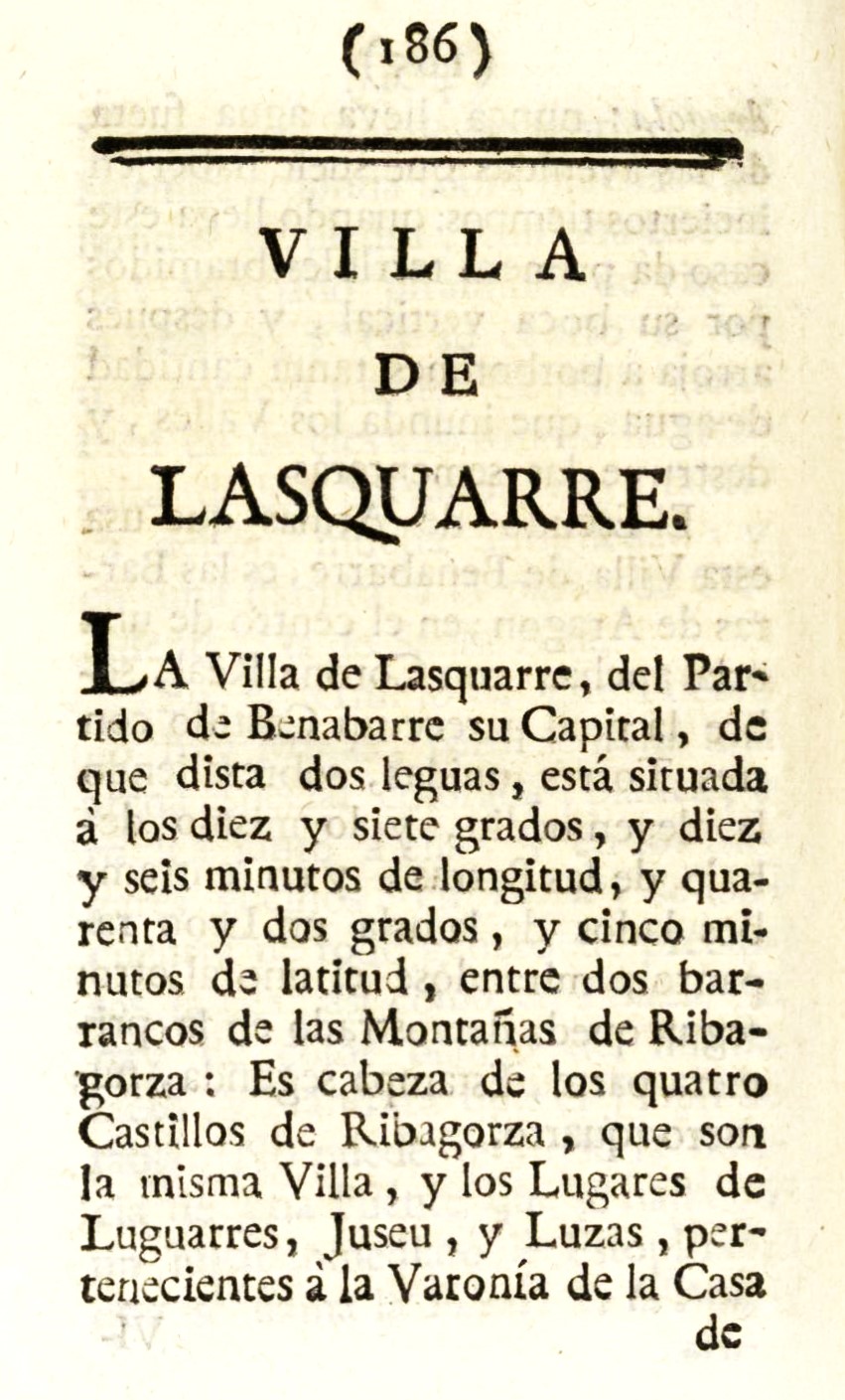1779 Atlante Español, tomo 3, Aragón 186 1779. Atlante Español, tomo 3, Aragón. 186