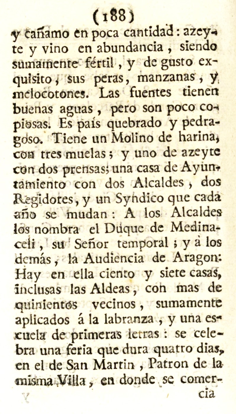 1779 Atlante Español, tomo 3, Aragón 188 1779. Atlante Español, tomo 3, Aragón. 188