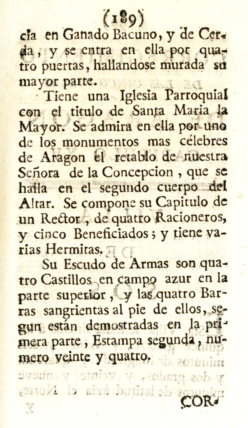 1779 Atlante Español, tomo 3, Aragón 189 1779. Atlante Español, tomo 3, Aragón. 189