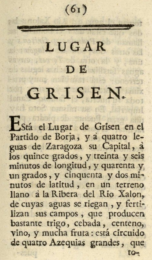 1779. Atlante Español, tomo 3, Aragón. 61