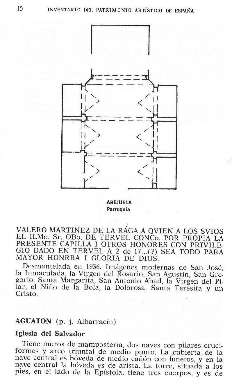 Página 10. Inventario Artístico de Teruel y su Provincia 1974