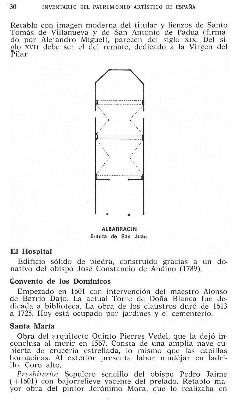 Página 30. Inventario Artístico de Teruel y su Provincia 1974