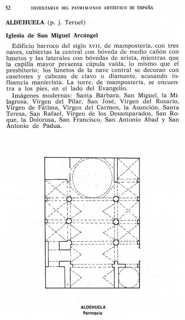 Página 52. Inventario Artístico de Teruel y su Provincia 1974