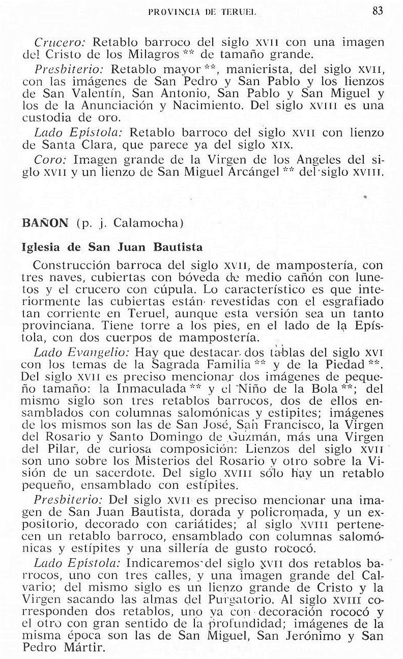 Página 83. Inventario Artístico de Teruel y su Provincia 1974