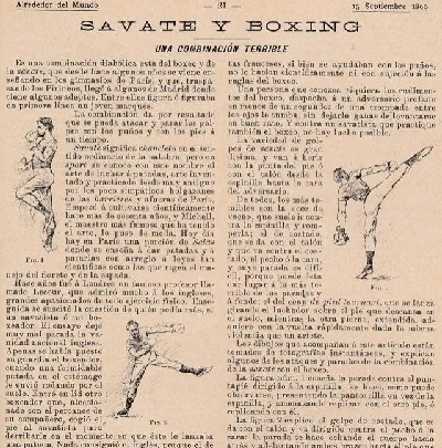 Savate y Boxing. 15 de septiembre del año 1899.