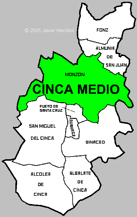 Municipi de Monzón dintre de la comarca de Cinca Medio