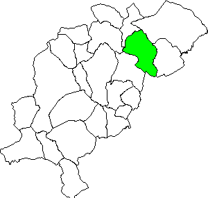 Mapa de Situació de el unicipi Linares de Mora dins de la Comarca Gudar-Javalambre