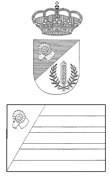 Bandera y escudo el Buste
