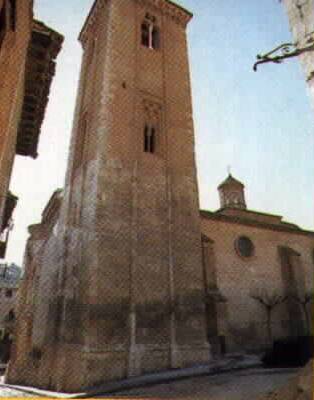 Daroca. Torre de l'església de Sant Diumenge de Silos.