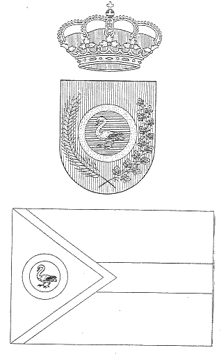 Bandera i escut municipal de Jaulín