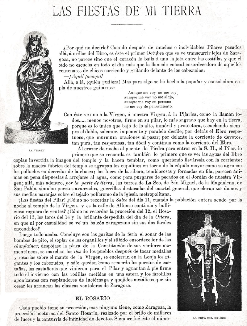 14 de octubre 1893. Fiestas del Pilar. Blanco y Negro. Página 11