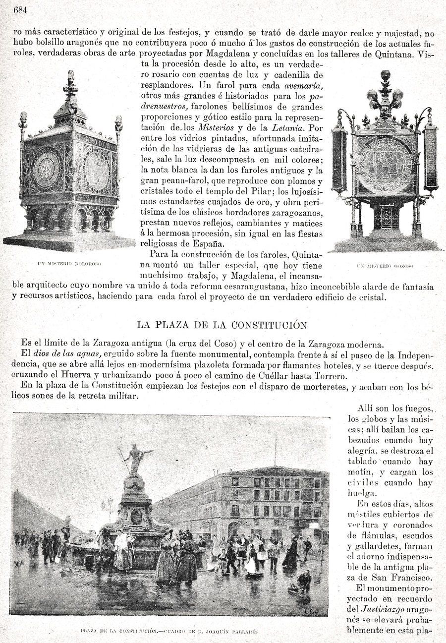 14 de octubre 1893. Fiestas del Pilar. Blanco y Negro. Página 12