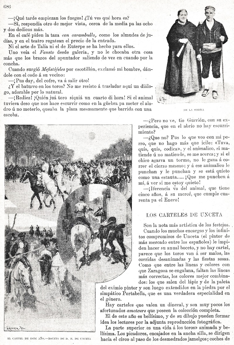 14 de octubre 1893. Fiestas del Pilar. Blanco y Negro. Página 14