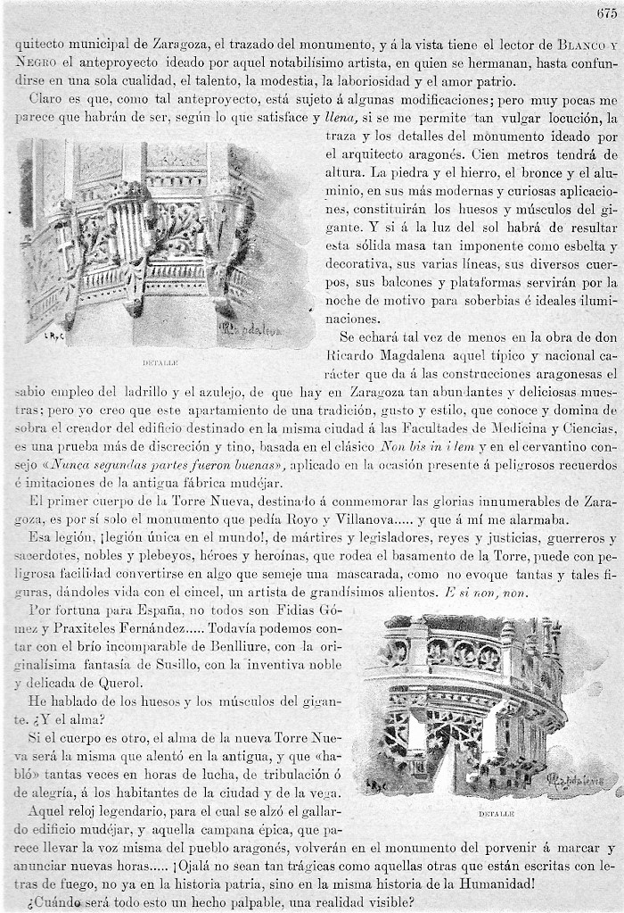 14 de octubre 1893. Fiestas del Pilar. Blanco y Negro. Página 3