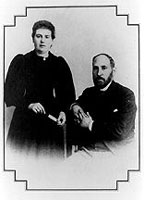 Ramón y Cajal con su mujer, Silveria