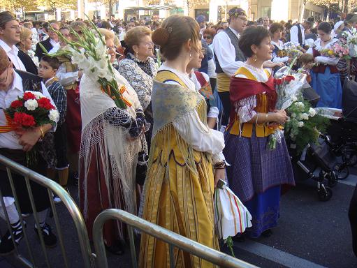 Fiesta del Pilar de 2009 en Zaragoza. Ofrenda de flores el 12 de octubre de 2009. 35