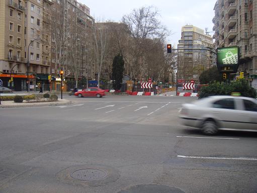 Obras del tranvía en Zaragoza el 31 de enero de 2010. 27