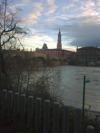 El Ebro en Zaragoza el 12 de febrero de 2013. 1