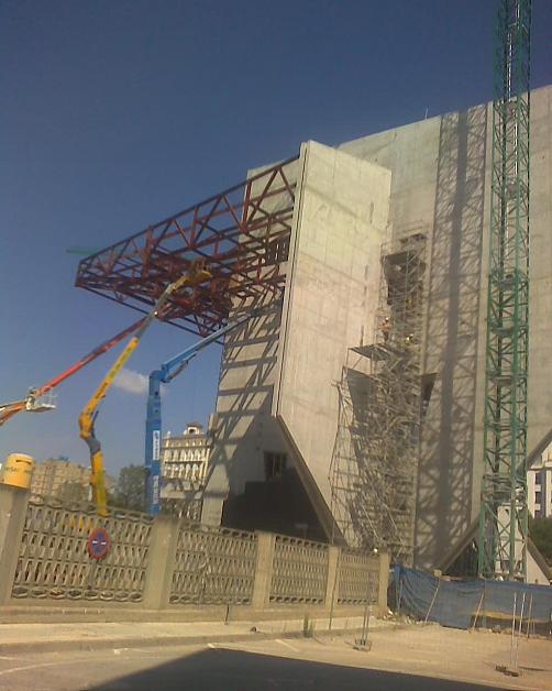 Caixaforum de Zaragoza. Estado de construcción el 14 de octubre de 2012. 1