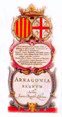 Escudo de Aragón en Mapa de Labaña