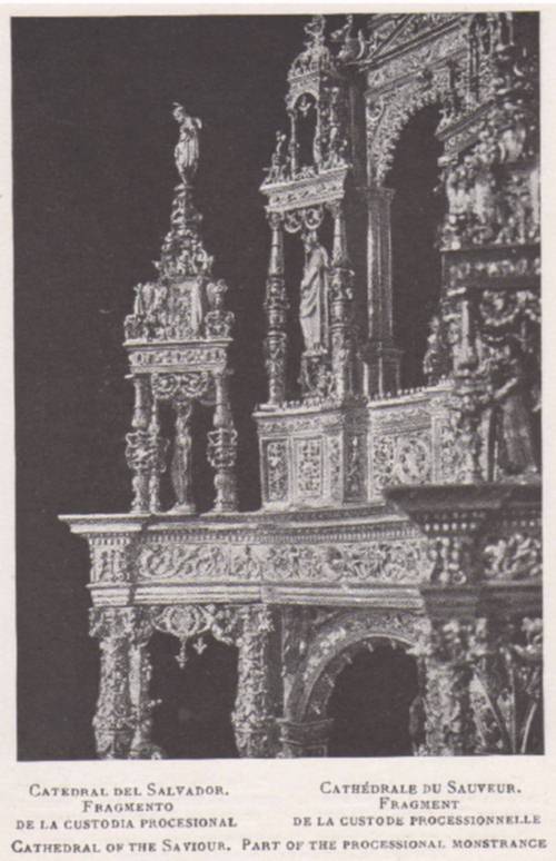 Zaragoza I. The art in Spain 1938. Cathedral of the Saviour (La Seo). Fragmento de la Custodia procesal.