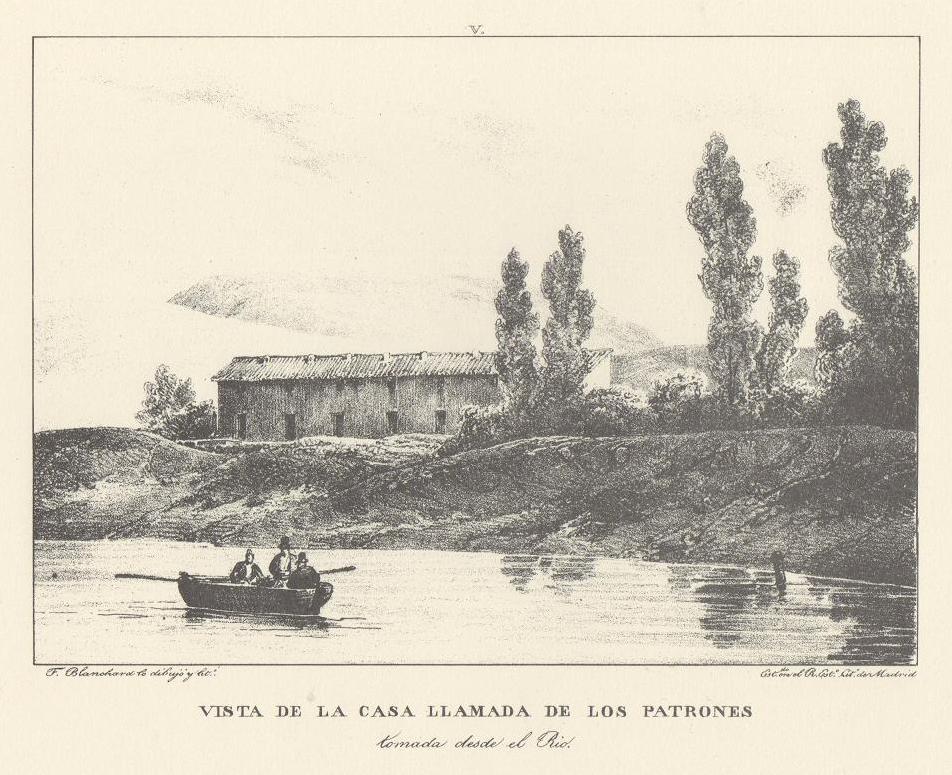 Lámina V. Canal Imperial de Aragón. Vista de la casa llamada de los patrones. Memoria histórica.