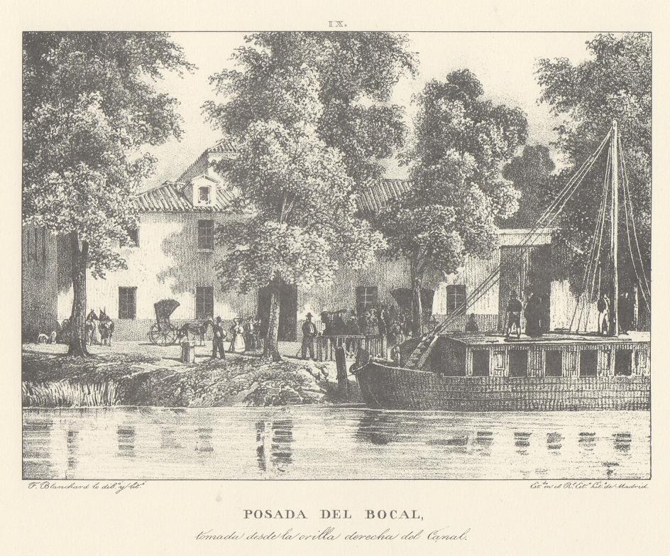 Canal Imperial de Aragón. Posada del Bocal. Memoria histórica. Noticia sobre las utilidades que produce, y explicación de que contiene Lámina IX. Canal Imperial de Aragón. Posada del Bocal. Memoria histórica.