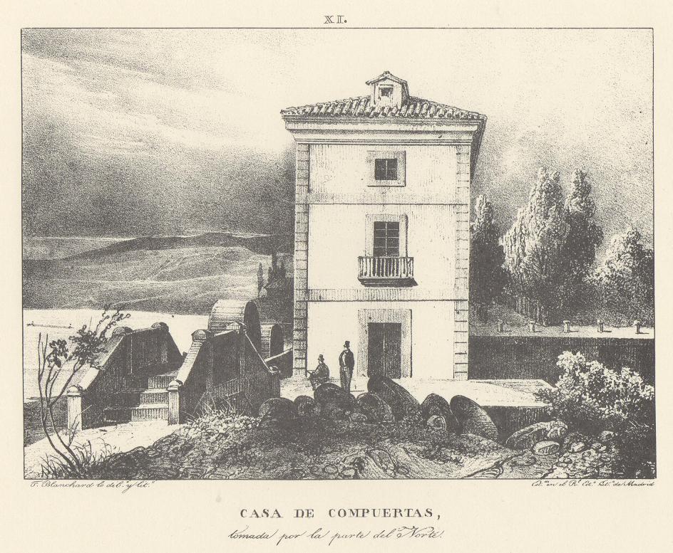 Canal Imperial de Aragón. Casa de Compuertas. Memoria histórica. Noticia sobre las utilidades que produce, y explicación de que contiene Lámina XI. Canal Imperial de Aragón. Casa de Compuertas. Memoria histórica.