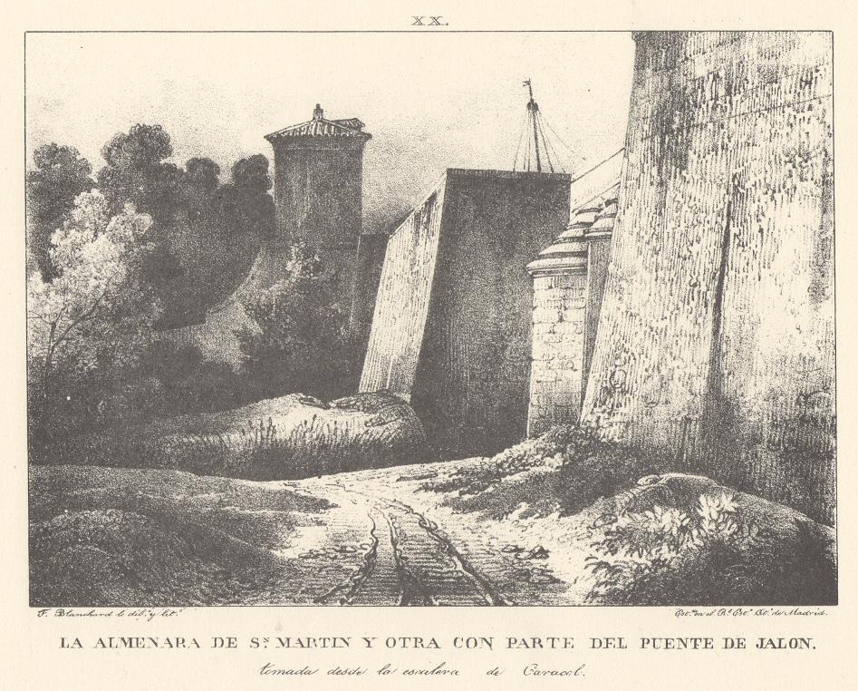 Canal Imperial de Aragón. La Almenara de San Martín y otra con parte del puente del Jalón. Memoria histórica. Noticia sobre las utilidades que produce, y explicación de que contiene Lámina XX. Canal Imperial de Aragón. La Almenara de San Martín y otra con parte del puente del Jalón. Memoria histórica.