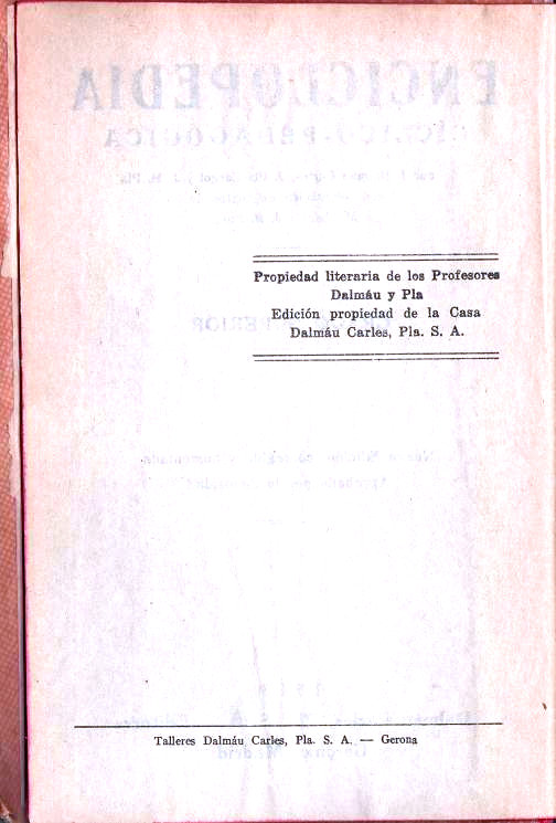 Enciclopepia Cíclico-Pedagógica. Grado Superior. Dalmau Carles Pla S.A. Página 4.