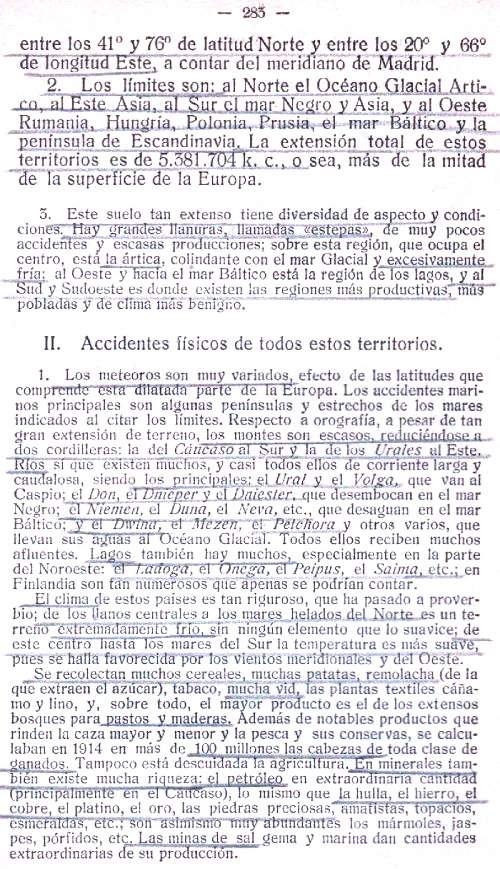 Geografía General y de Europa. Blas Valero y Castell. Página 283.