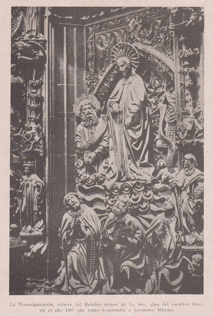 Página 7. La visita de Jerónimo Münzer a Zaragoza en el año 1495. Publicaciones de -La Cadiera XV-. Libreria General Zaragoza 1949.