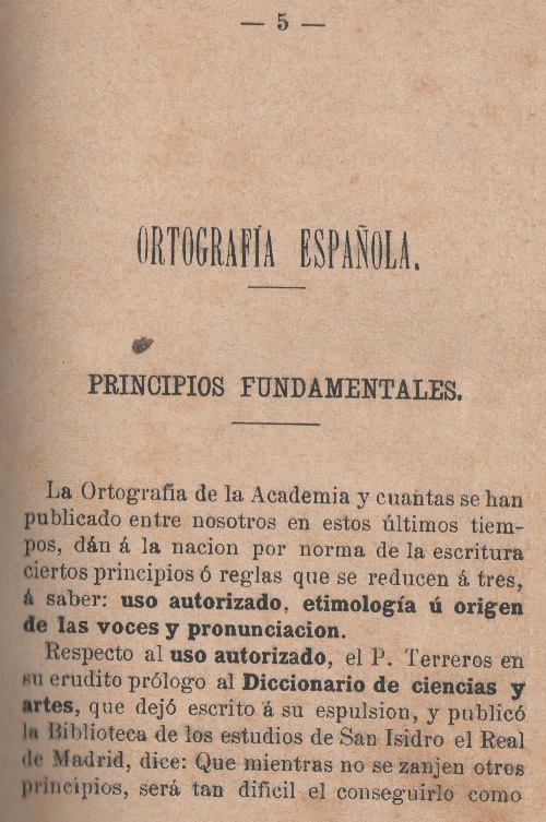 Ortografía Moderna. Fernando Lopez Toral. Página 5.