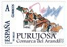Purujosa sello de correos dedicado a Comarca del Aranda
